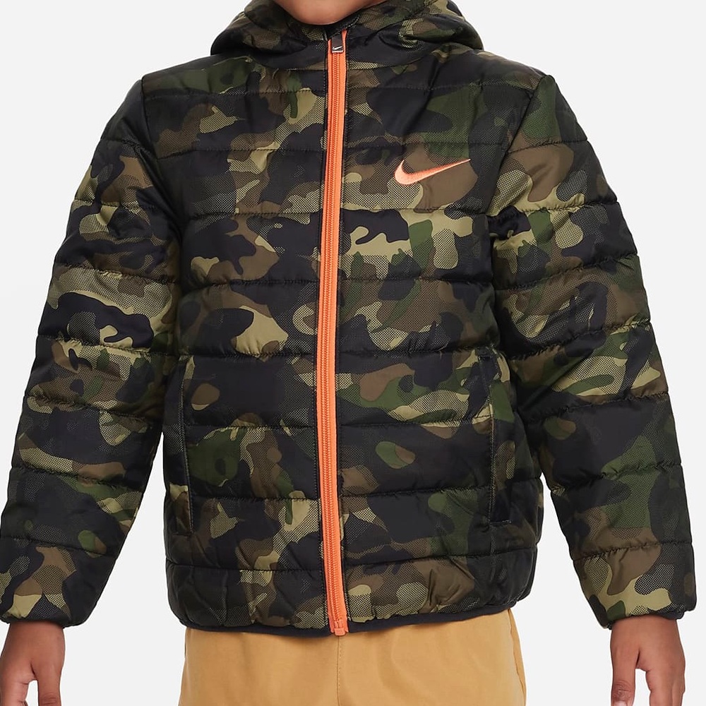 Nike Essential Padded Army Camo Hooded Jacket